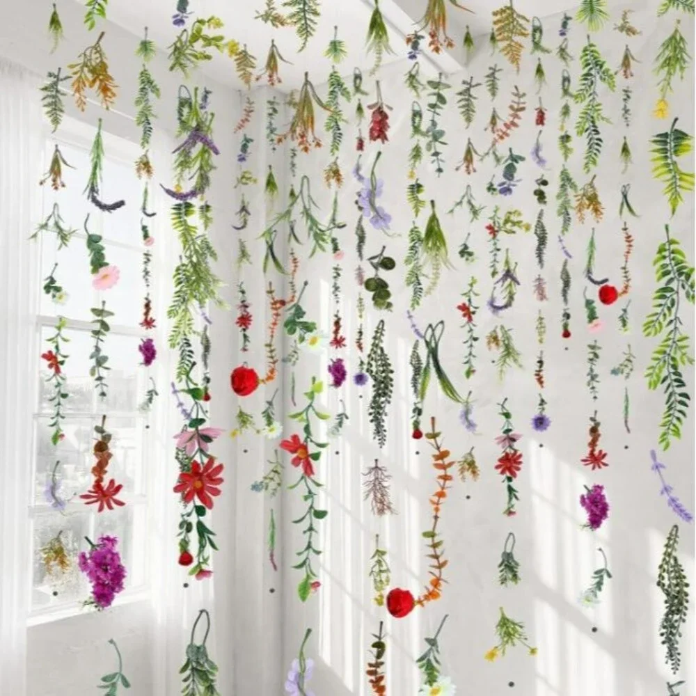 12 Pcs 70.8 ft Hanging Wildflower Garland Floral Vine Backdrop Wedding Decor NEW